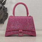 Kitlife Balenciaga Hourglass Rhinestones Bag Pink,Red,Green - 23cm - 1