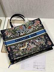 	 Kitlife Dior Book Tote Large Blue D-Constellation Embroidery - 42x35x18cm - 4