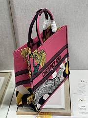 	 Kitlife Dior Book Tote Large All Bright Pink D-Jungle Pop Embroidery - 42x36x18cm - 4