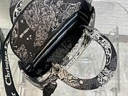 Kitlife Dior Lady Medium D-Lite Black Toile De Jouy Zodiac Embroidery - 24cm - 4