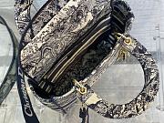 Kitlife Dior Medium Lady D-Lite Bag Navy Blue Toile de Jouy Stripes Embroidery - 24cm - 4