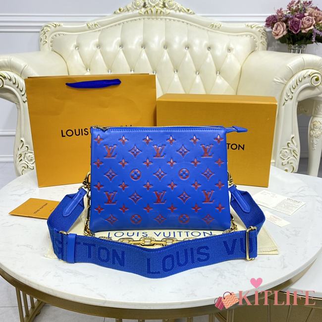 Kitlife Louis Vuitton Coussin PM Red Blue Leather - 26x20x12cm - 1