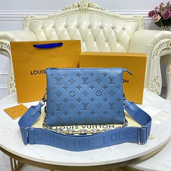 	 Kitlife Louis Vuitton Coussin PM Light Blue Leather - 26x20x12cm