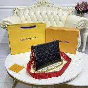 Kitlife Louis Vuitton Coussin PM Black Red Patent Leather - 26x20x12cm - 5