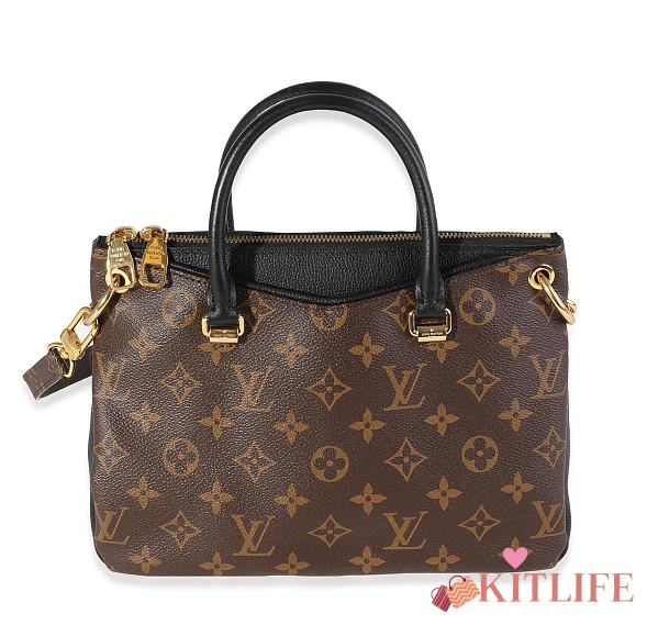 Kitlife Louis Vuitton Monogram Canvas & Black Leather Pallas BB - 26x21x8cm - 1