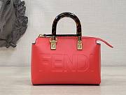 Kitlife Fendi By The Way Mini Small Boston bag in red leather - 20.5x12x.9cm - 1