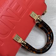 Kitlife Fendi By The Way Mini Small Boston bag in red leather - 20.5x12x.9cm - 4