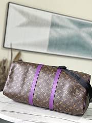 Kitlife Louis Vuitton KEEPALL BANDOULIÈRE 50 Monogram Canvas Purple - M44740 - 50 x 29 x 23 cm - 5