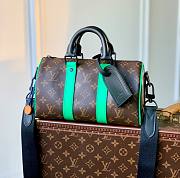 Kitlife Louis Vuitton KeepAll XS Green Monogram Macassar - 25.0 x 15.0 x 11.0CM - 1