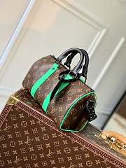 Kitlife Louis Vuitton KeepAll XS Green Monogram Macassar - 25.0 x 15.0 x 11.0CM - 2