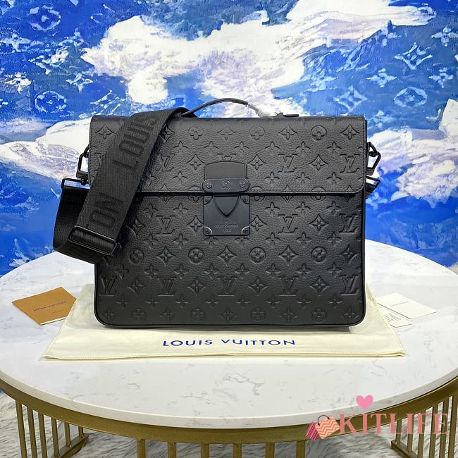 Kitlife Louis Vuitton S LOCK BRIEFCASE Black Taurillon Monogram - M20835 - 39 x 30 x 4 cm - 1