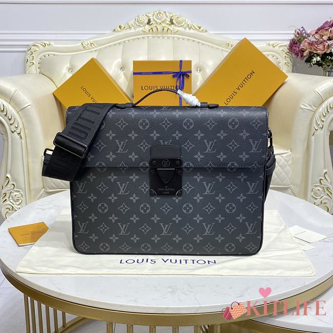 Kitlife Louis Vuitton S LOCK BRIEFCASE Black Monogram - M20835 - 39 x 30 x 4 cm - 1