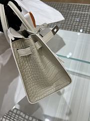 Kitlife Hermes White Sac Birkin Fabourg Palladium Hardware - 20cm - 3
