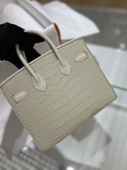 Kitlife Hermes White Sac Birkin Fabourg Palladium Hardware - 20cm - 4