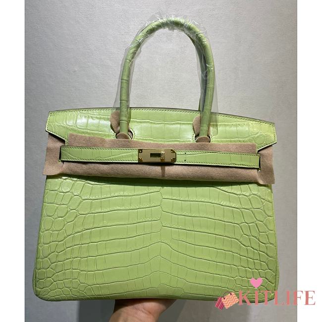 Kitlife Hermes Birkin Matte Green Leather - 25cm - 1