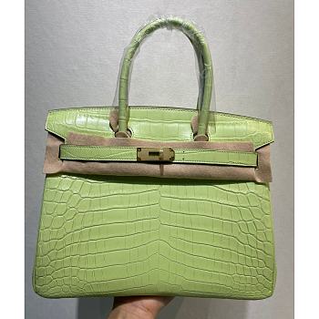 Kitlife Hermes Birkin Matte Green Leather - 25cm