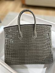 	 Kitlife Hermes Birkin Gray Shiny Leather - 25cm - 4