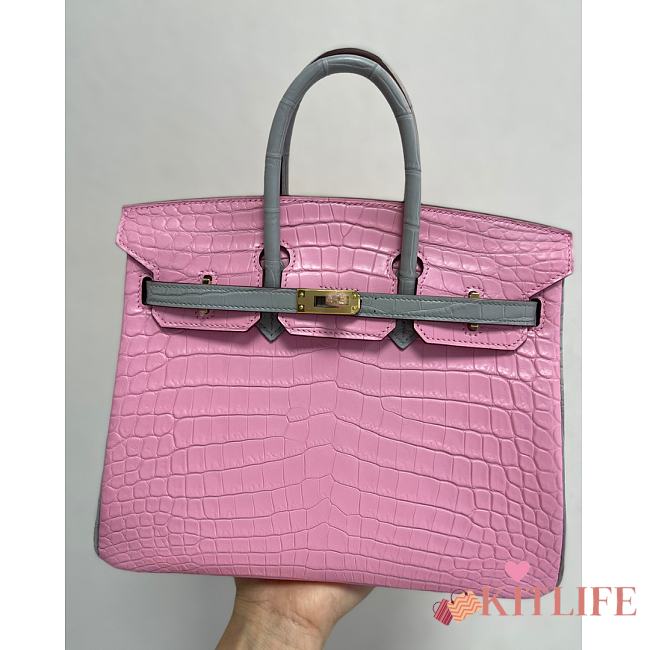 	 Kitlife Hermes Birkin 25 Exotic Matte Pink Leather - 25cm - 1