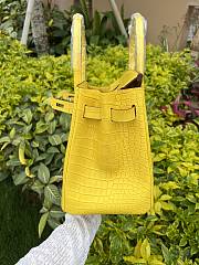 	 Kitlife Hermes Birkin Porosus Matte Yellow Crocodile Leather - 30cm - 5