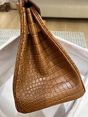 Kitlife Hermes Birkin Porosus Matte Brown Crocodile Leather - 30cm - 2