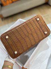 Kitlife Hermes Birkin Porosus Matte Brown Crocodile Leather - 30cm - 4