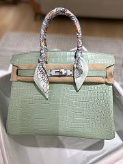 Kitlife Hermes Birkin Porosus Matte Green Crocodile Leather - 30cm - 2