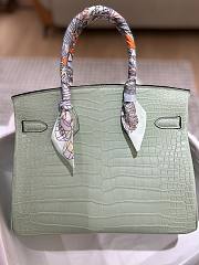 Kitlife Hermes Birkin Porosus Matte Green Crocodile Leather - 30cm - 4