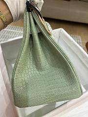 Kitlife Hermes Birkin Porosus Matte Green Crocodile Leather - 30cm - 5
