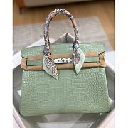 Kitlife Hermes Birkin Porosus Matte Green Crocodile Leather - 30cm - 1