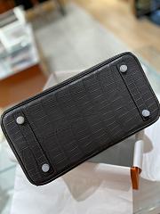 Kitlife Hermes Birkin Porosus Matte Black Crocodile Leather - 30cm - 2