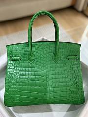 Kitlife Hermes Birkin Porosus Matte Dark Green Crocodile Leather - 30cm - 5