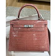 Kitlife Hermes Kelly Shiny Pink Crocodile - 28cm - 1