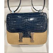 Kitlife Hermes Constance Niloticus Shiny Blue Leather - 24cm - 1