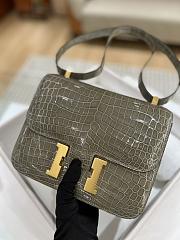 	 Kitlife Hermes Constance Niloticus Shiny Gray Leather - 24cm - 5