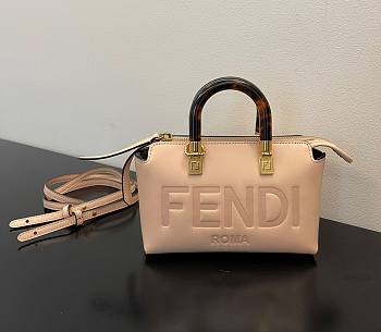 Kitlife Fendi By The Way Mini Small Boston bag in dove grey leather - 20.5x12x.9cm