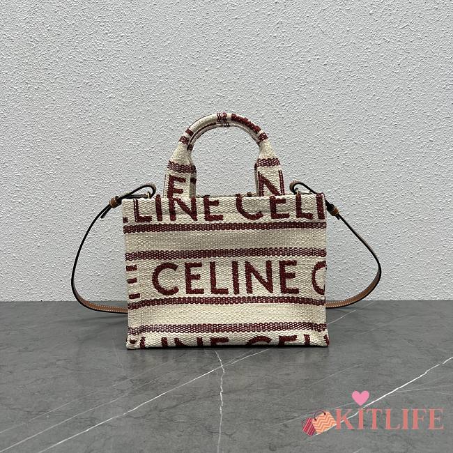 	 Kitlife Celine Small Cabas Thais In Textile Red - 29×19×13 cm - 1