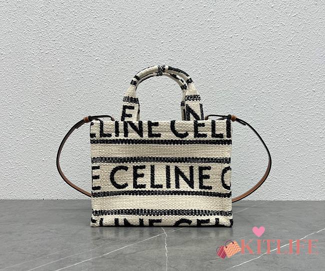 Kitlife Celine Small Cabas Thais In Textile Black - 29×19×13 cm - 1