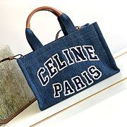 	 Kitlife Celine Small Cabas Calfskin Denim Blended Farbics - 29×19×13 cm - 1