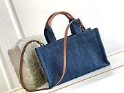 	 Kitlife Celine Small Cabas Calfskin Denim Blended Farbics - 29×19×13 cm - 5