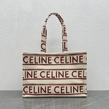 	 Kitlife Celine Small Cabas Thais In Textile Red - 41 X 28 X 17