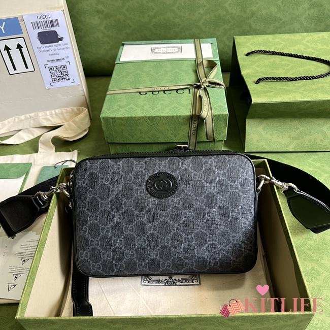 Kitlife Gucci GG Supreme shoulder bag black - 24×16×4.5cm - 1