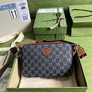 	 Kitlife Gucci GG Supreme shoulder bag denim - 2 colors (black, blue) - 24×16×4.5cm - 2