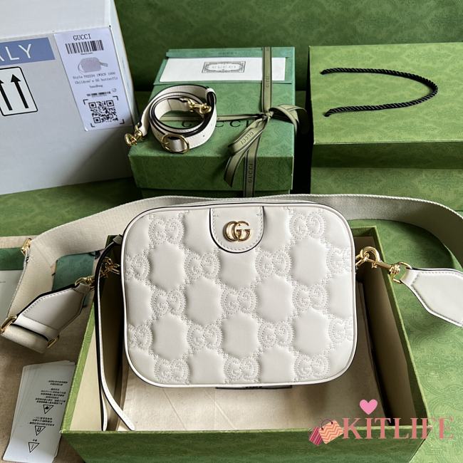 Kitlife Gucci GG matelassé leather shoulder bag - 21.5x 17x 7.5cm - 1