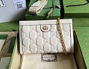 	 Kitlife Gucci GG matelassé white leather shoulder bag - W26cm x H17.5cm x D8cm - 1