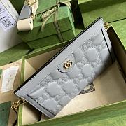 	 Kitlife Gucci GG matelassé grey leather shoulder bag - W26cm x H17.5cm x D8cm - 4