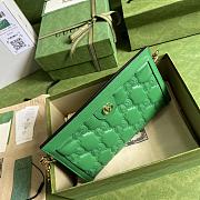 	 Kitlife Gucci GG matelassé green leather shoulder bag - W26cm x H17.5cm x D8cm - 3