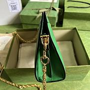 	 Kitlife Gucci GG matelassé green leather shoulder bag - W26cm x H17.5cm x D8cm - 5