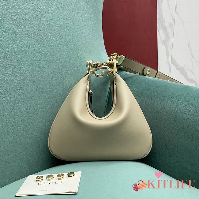 	 Kitlife Gucci Attache small shoulder bag beige - W23cm x H22cm x D5cm - 1