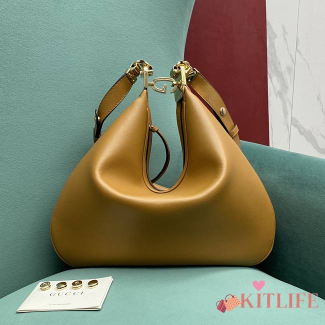 	 Kitlife Gucci Attache large shoulder bag brown - 35×4.5×30cm - 1