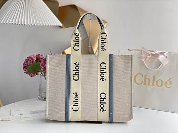 Kitlife Chloe Medium Woody Tote Bag Blue - 37*26*12cm